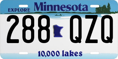 MN license plate 288QZQ