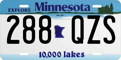 MN license plate 288QZS