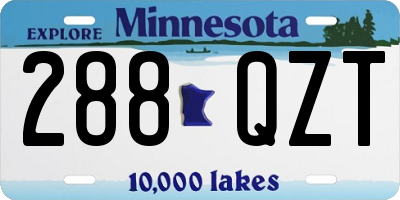 MN license plate 288QZT
