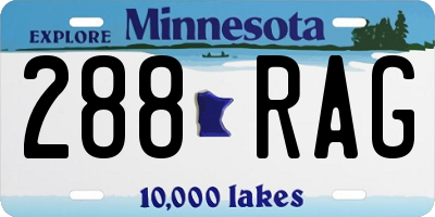 MN license plate 288RAG