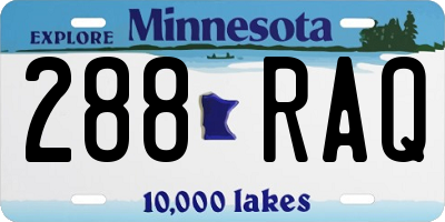 MN license plate 288RAQ