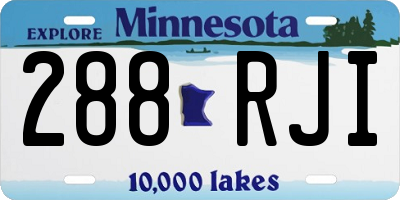 MN license plate 288RJI