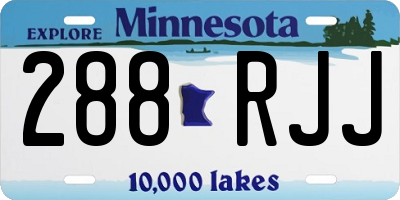 MN license plate 288RJJ