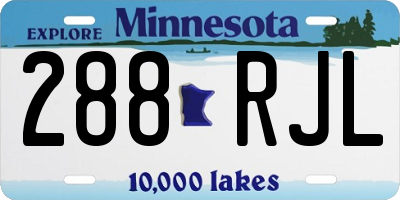 MN license plate 288RJL