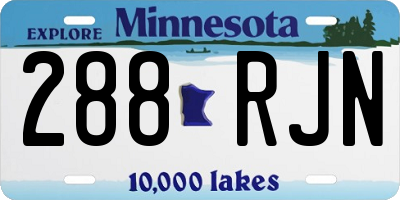 MN license plate 288RJN