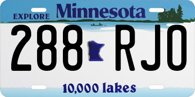 MN license plate 288RJO