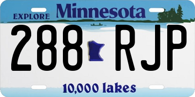 MN license plate 288RJP