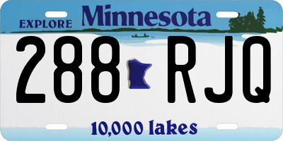 MN license plate 288RJQ