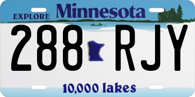 MN license plate 288RJY