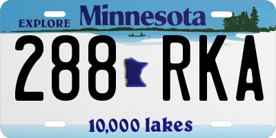MN license plate 288RKA