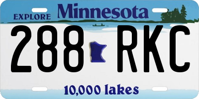 MN license plate 288RKC