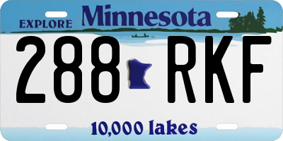 MN license plate 288RKF