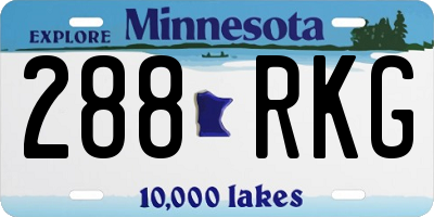 MN license plate 288RKG