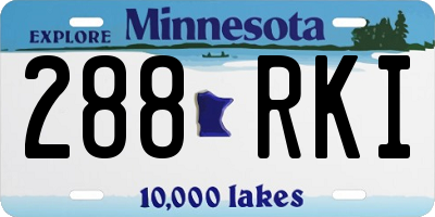 MN license plate 288RKI