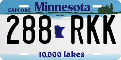 MN license plate 288RKK