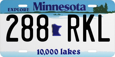 MN license plate 288RKL