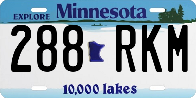 MN license plate 288RKM
