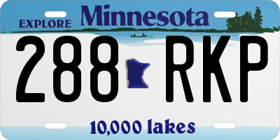 MN license plate 288RKP