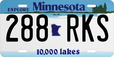 MN license plate 288RKS