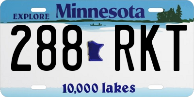 MN license plate 288RKT