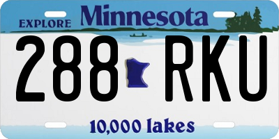 MN license plate 288RKU