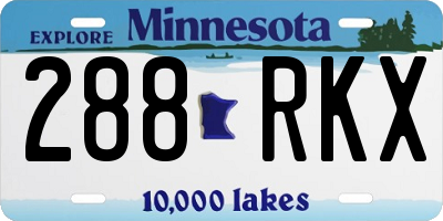 MN license plate 288RKX