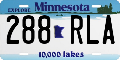 MN license plate 288RLA