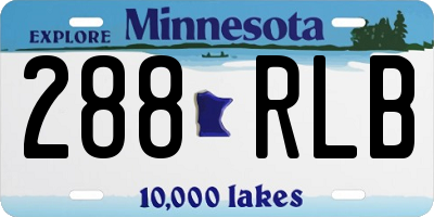 MN license plate 288RLB