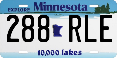 MN license plate 288RLE