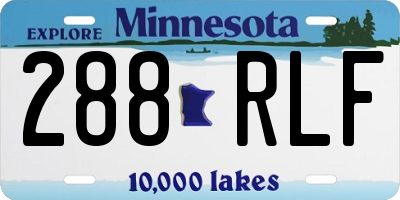 MN license plate 288RLF