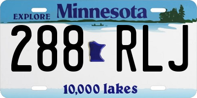 MN license plate 288RLJ