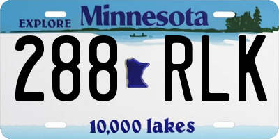 MN license plate 288RLK