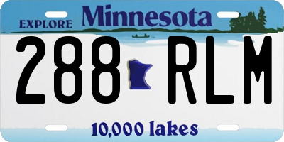 MN license plate 288RLM