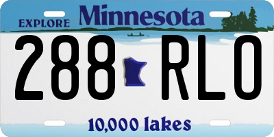 MN license plate 288RLO