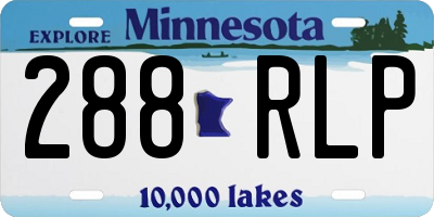 MN license plate 288RLP