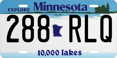 MN license plate 288RLQ
