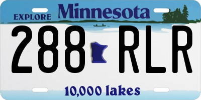 MN license plate 288RLR