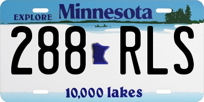 MN license plate 288RLS