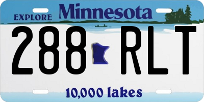 MN license plate 288RLT