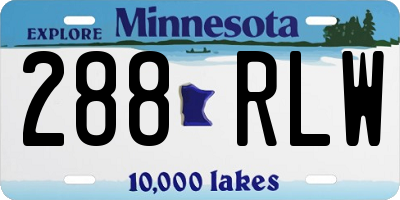 MN license plate 288RLW