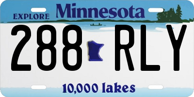 MN license plate 288RLY