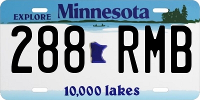 MN license plate 288RMB