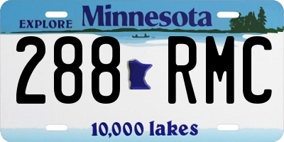 MN license plate 288RMC