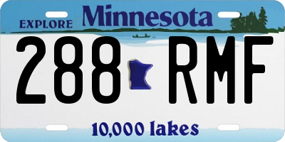MN license plate 288RMF