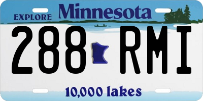 MN license plate 288RMI