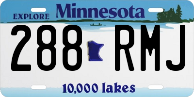 MN license plate 288RMJ
