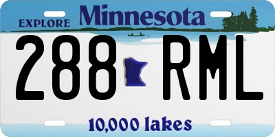 MN license plate 288RML