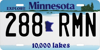 MN license plate 288RMN