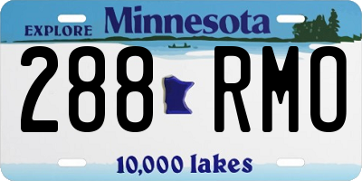 MN license plate 288RMO