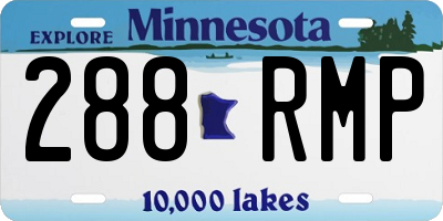 MN license plate 288RMP
